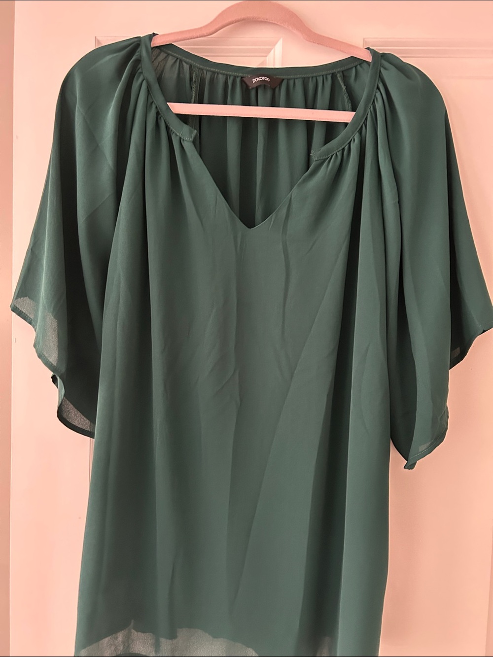 Dorothy Perkins Teal V-Neck Flow Blouse